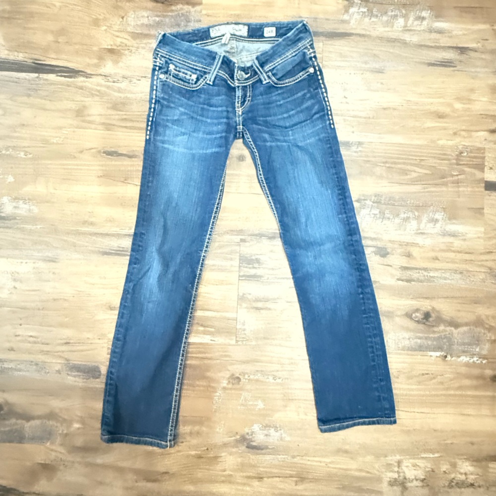 BKE Women's Straight Leg Blue Jeans